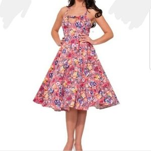 Hearts & Roses Cutout Halter Garden Beauty Dress